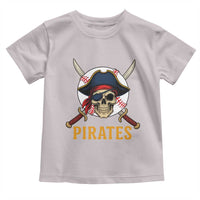 Pirates Baseball Toddler T Shirt Skeleton Sport Lover Gift - Wonder Print Shop