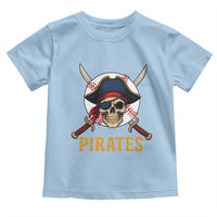 Pirates Baseball Toddler T Shirt Skeleton Sport Lover Gift - Wonder Print Shop