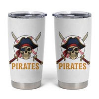 Pirates Baseball Tumbler Cup Skeleton Sport Lover Gift