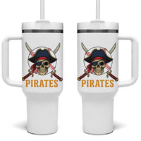 Pirates Baseball Tumbler With Handle Skeleton Sport Lover Gift