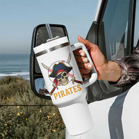 Pirates Baseball Tumbler With Handle Skeleton Sport Lover Gift