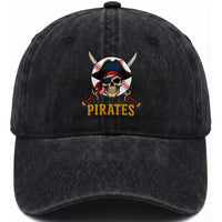 Pirates Baseball Washed Cotton Baseball Cap Skeleton Sport Lover Gift