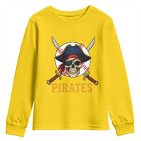 Pirates Baseball Youth Sweatshirt Skeleton Sport Lover Gift - Wonder Print Shop