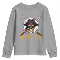 Pirates Baseball Youth Sweatshirt Skeleton Sport Lover Gift - Wonder Print Shop
