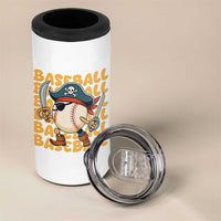 Funny Pirate Baseball 4 in 1 Can Cooler Tumbler Sport Lover Gift