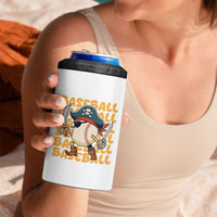 Funny Pirate Baseball 4 in 1 Can Cooler Tumbler Sport Lover Gift