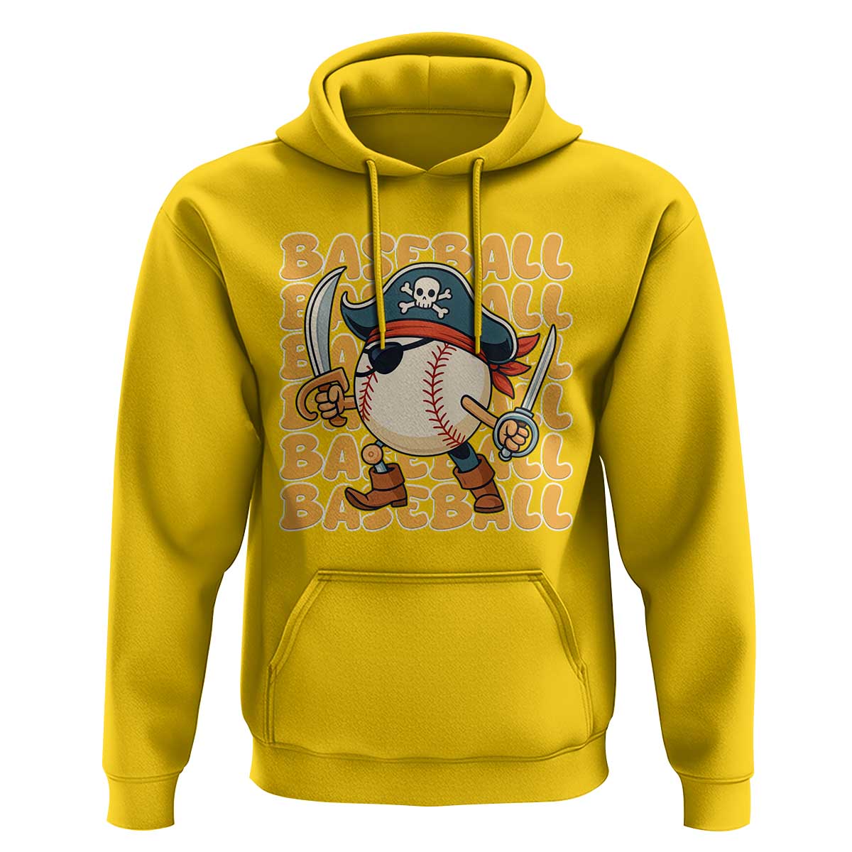 Funny Pirate Baseball Hoodie Sport Lover Gift - Wonder Print Shop