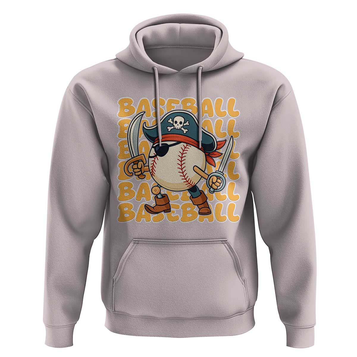 Funny Pirate Baseball Hoodie Sport Lover Gift - Wonder Print Shop