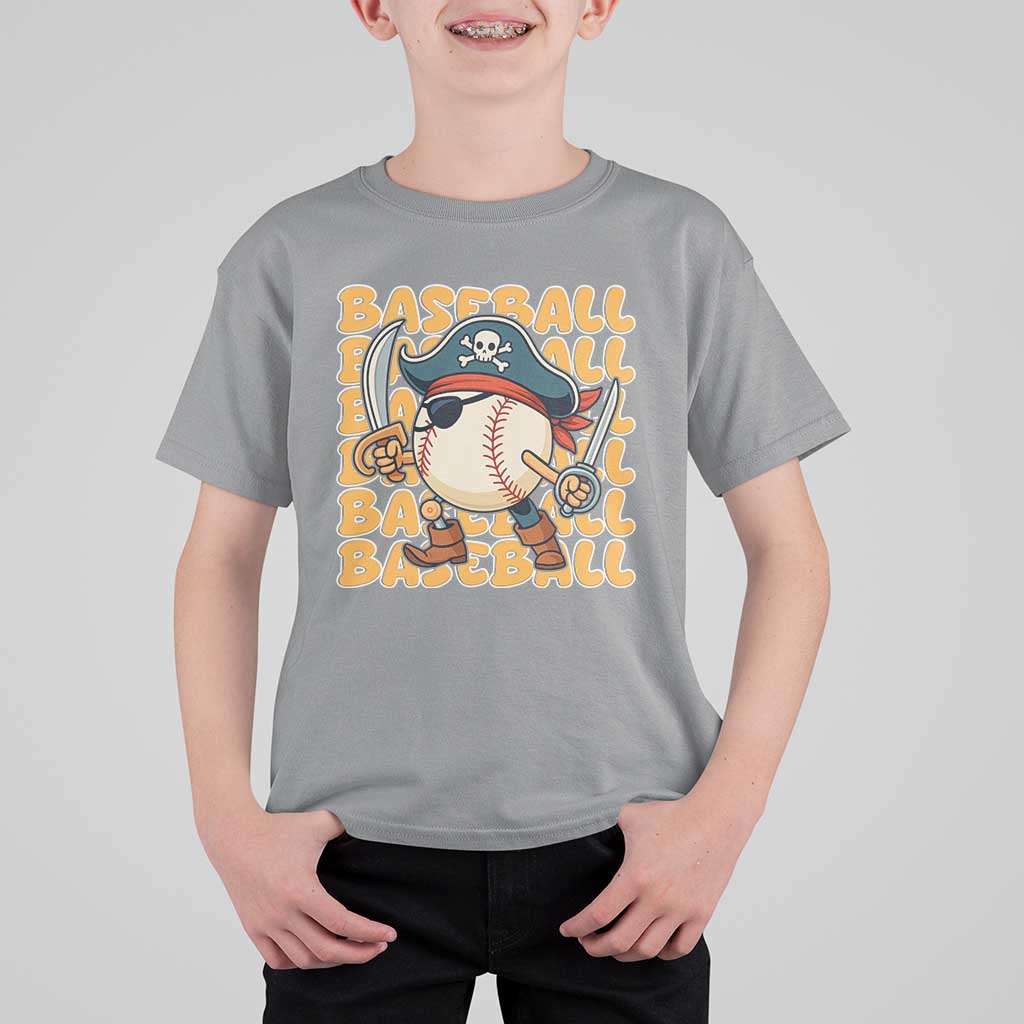 Funny Pirate Baseball T Shirt For Kid Sport Lover Gift - Wonder Print Shop