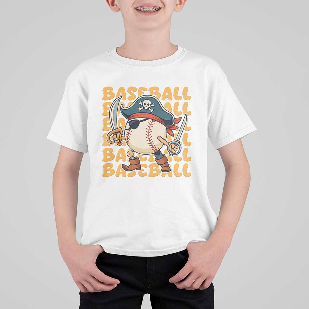 Funny Pirate Baseball T Shirt For Kid Sport Lover Gift - Wonder Print Shop
