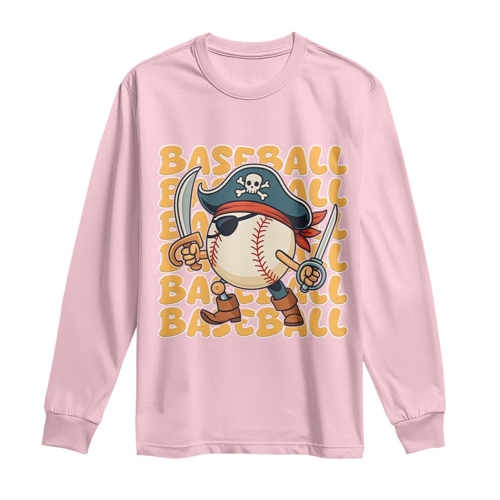 Funny Pirate Baseball Long Sleeve Shirt Sport Lover Gift - Wonder Print Shop