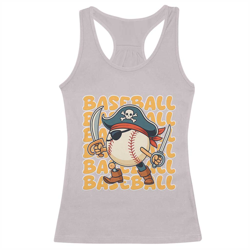 Funny Pirate Baseball Racerback Tank Top Sport Lover Gift - Wonder Print Shop