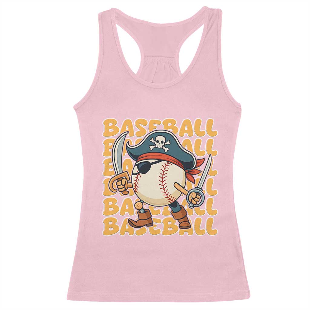 Funny Pirate Baseball Racerback Tank Top Sport Lover Gift - Wonder Print Shop