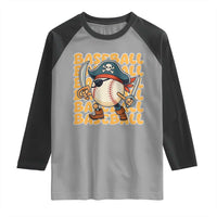 Funny Pirate Baseball Raglan Shirt Sport Lover Gift - Wonder Print Shop