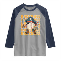 Funny Pirate Baseball Raglan Shirt Sport Lover Gift - Wonder Print Shop
