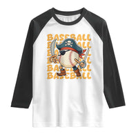 Funny Pirate Baseball Raglan Shirt Sport Lover Gift - Wonder Print Shop