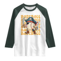 Funny Pirate Baseball Raglan Shirt Sport Lover Gift - Wonder Print Shop