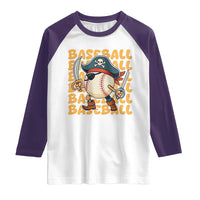 Funny Pirate Baseball Raglan Shirt Sport Lover Gift - Wonder Print Shop