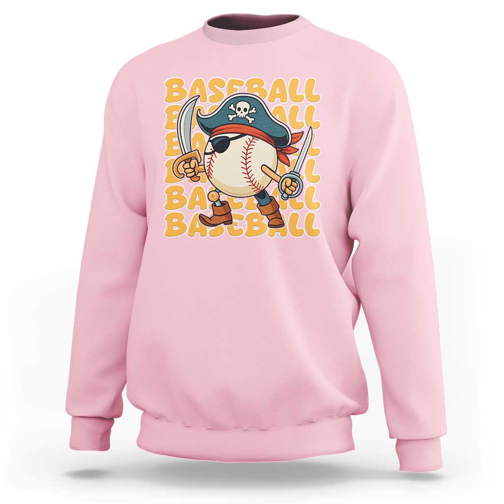 Funny Pirate Baseball Sweatshirt Sport Lover Gift - Wonder Print Shop