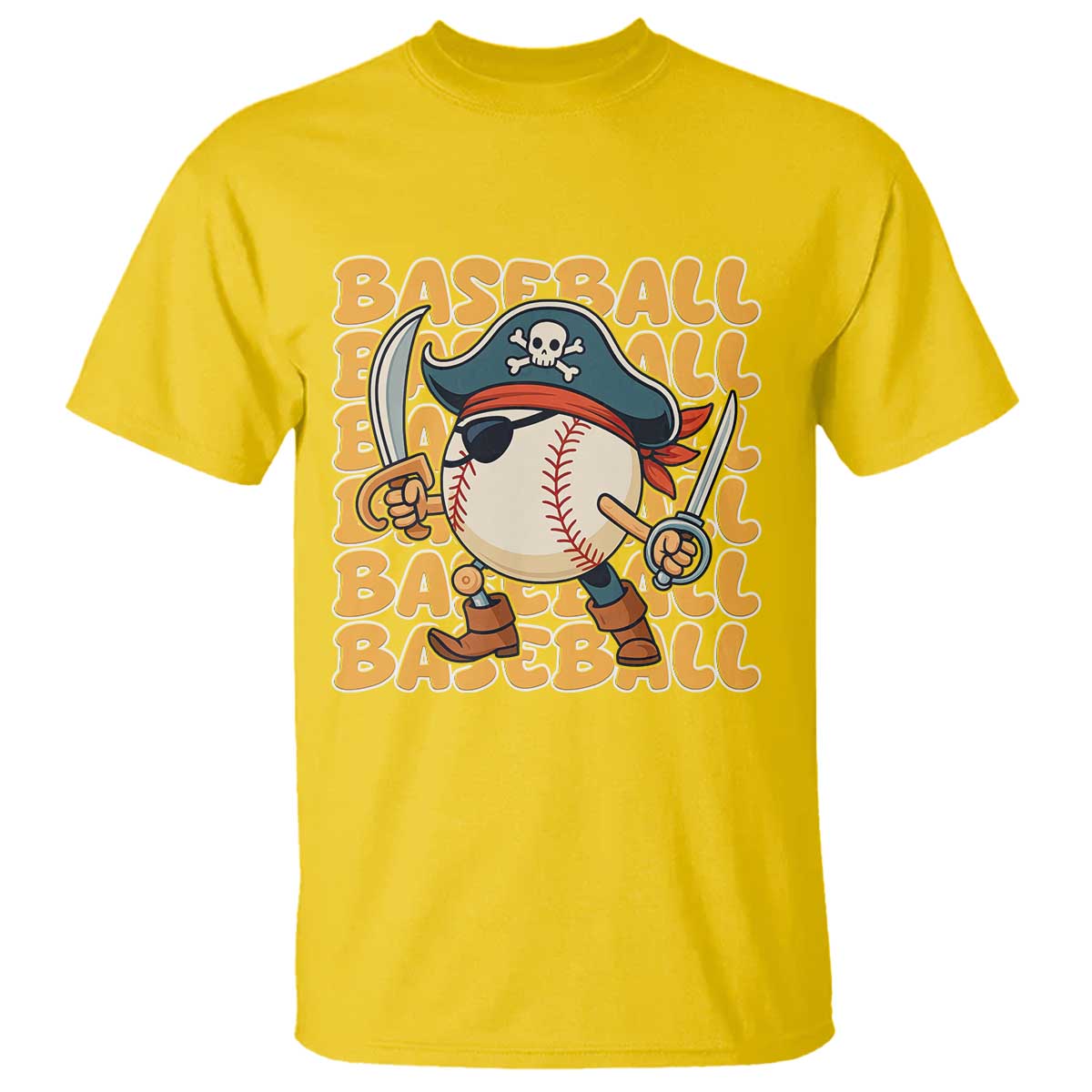 Funny Pirate Baseball T Shirt Sport Lover Gift - Wonder Print Shop