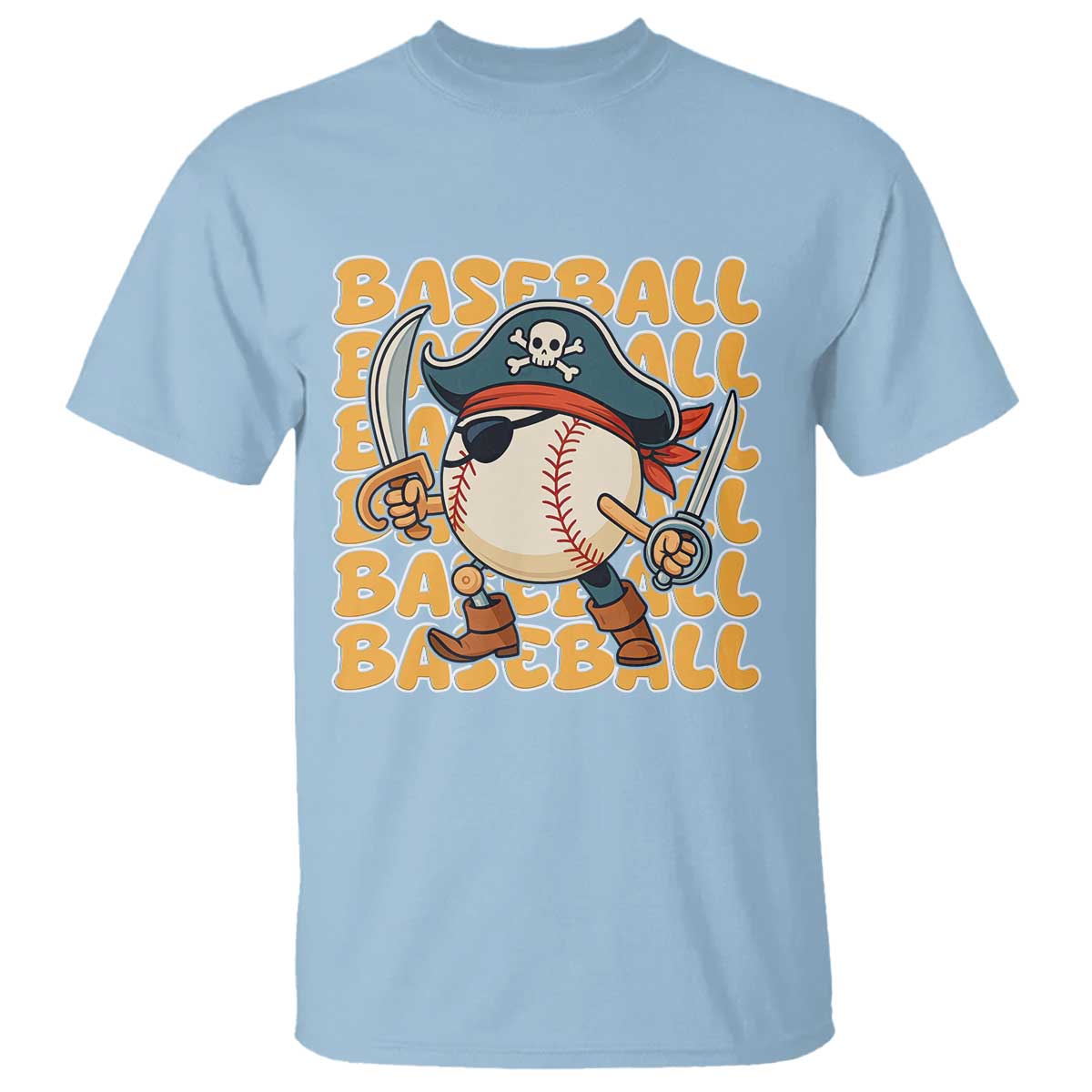 Funny Pirate Baseball T Shirt Sport Lover Gift - Wonder Print Shop