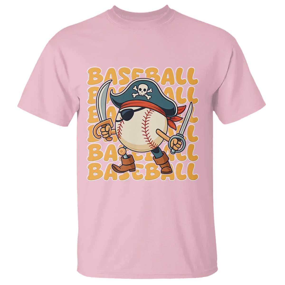 Funny Pirate Baseball T Shirt Sport Lover Gift - Wonder Print Shop