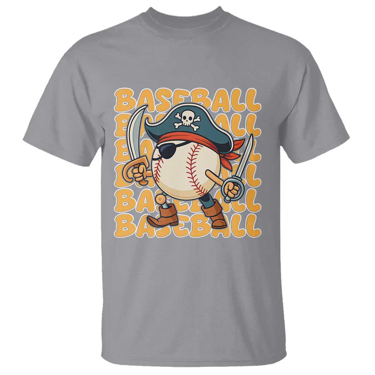 Funny Pirate Baseball T Shirt Sport Lover Gift - Wonder Print Shop
