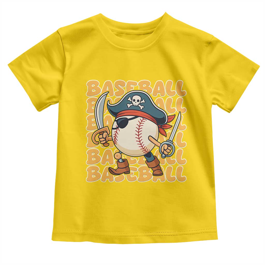 Funny Pirate Baseball Toddler T Shirt Sport Lover Gift - Wonder Print Shop