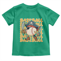 Funny Pirate Baseball Toddler T Shirt Sport Lover Gift - Wonder Print Shop