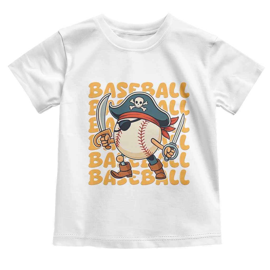 Funny Pirate Baseball Toddler T Shirt Sport Lover Gift - Wonder Print Shop