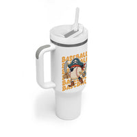 Funny Pirate Baseball Tumbler With Handle Sport Lover Gift