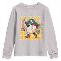 Funny Pirate Baseball Youth Sweatshirt Sport Lover Gift - Wonder Print Shop