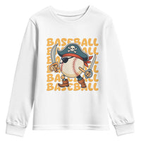 Funny Pirate Baseball Youth Sweatshirt Sport Lover Gift - Wonder Print Shop