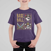 Funny Pirate Skeleton Baseball T Shirt For Kid Sports Lover Gifts - Wonder Print Shop