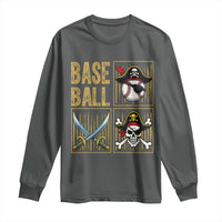 Funny Pirate Skeleton Baseball Long Sleeve Shirt Sports Lover Gifts - Wonder Print Shop