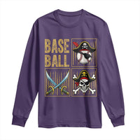 Funny Pirate Skeleton Baseball Long Sleeve Shirt Sports Lover Gifts - Wonder Print Shop