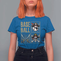 Funny Pirate Skeleton Baseball T Shirt For Women Sports Lover Gifts - Wonder Print Shop