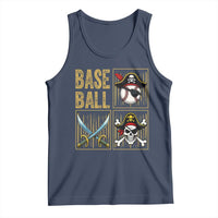Funny Pirate Skeleton Baseball Tank Top Sports Lover Gifts - Wonder Print Shop