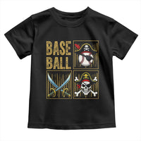 Funny Pirate Skeleton Baseball Toddler T Shirt Sports Lover Gifts - Wonder Print Shop