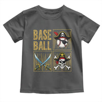 Funny Pirate Skeleton Baseball Toddler T Shirt Sports Lover Gifts - Wonder Print Shop