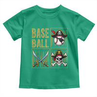 Funny Pirate Skeleton Baseball Toddler T Shirt Sports Lover Gifts - Wonder Print Shop
