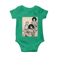 Vintage 70s Afro Queen Black Girl Pride Fashion Baby Onesie