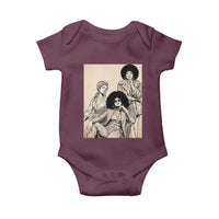 Vintage 70s Afro Queen Black Girl Pride Fashion Baby Onesie