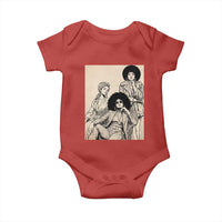 Vintage 70s Afro Queen Black Girl Pride Fashion Baby Onesie
