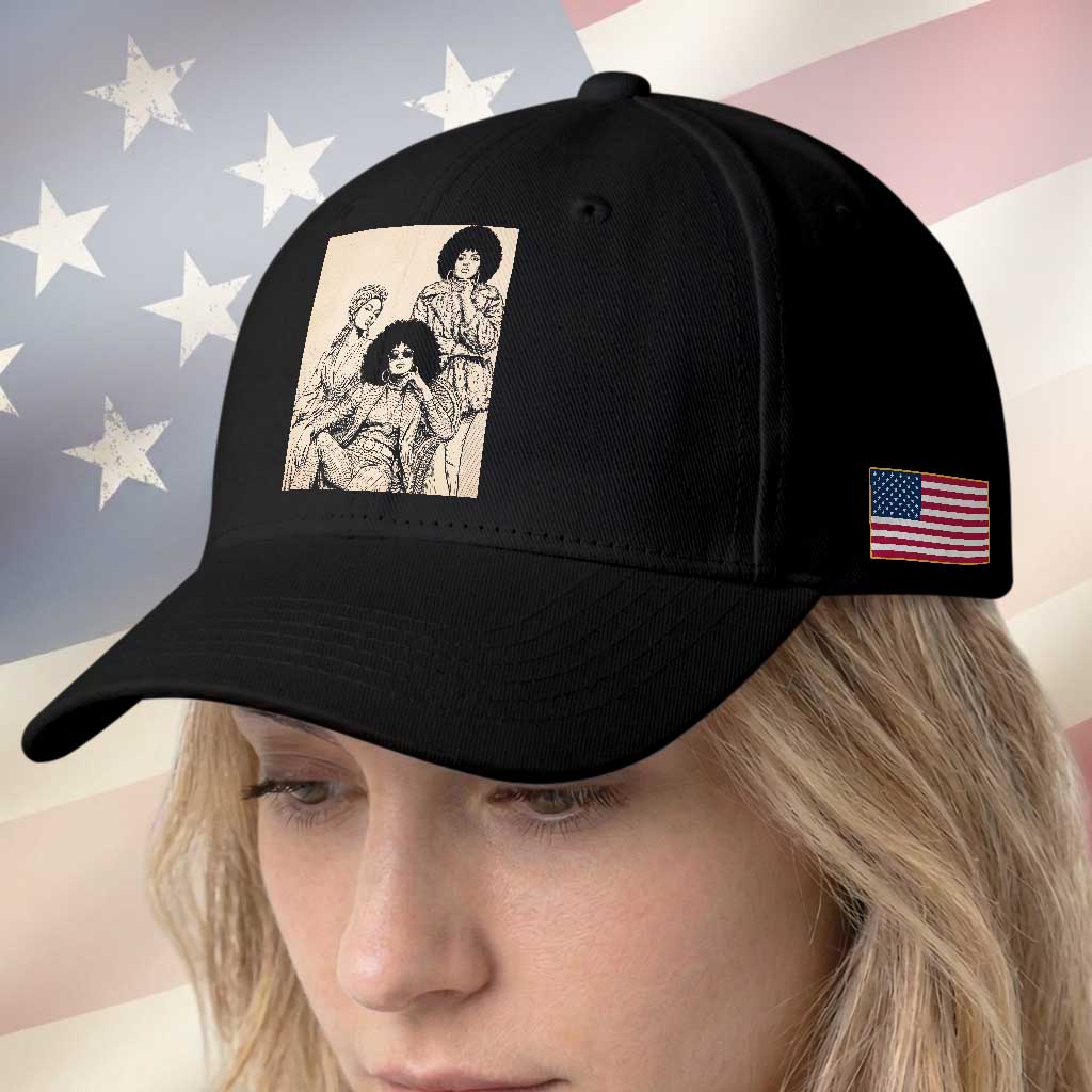 Vintage 70s Afro Queen Black Girl Pride Fashion Baseball Cap