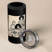Vintage 70s Afro Queen Black Girl Pride Fashion 4 in 1 Can Cooler Tumbler