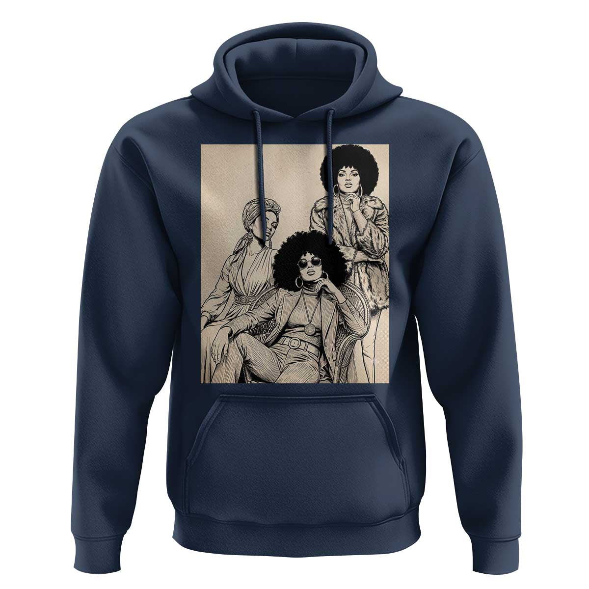 Vintage 70s Afro Queen Black Girl Pride Fashion Hoodie