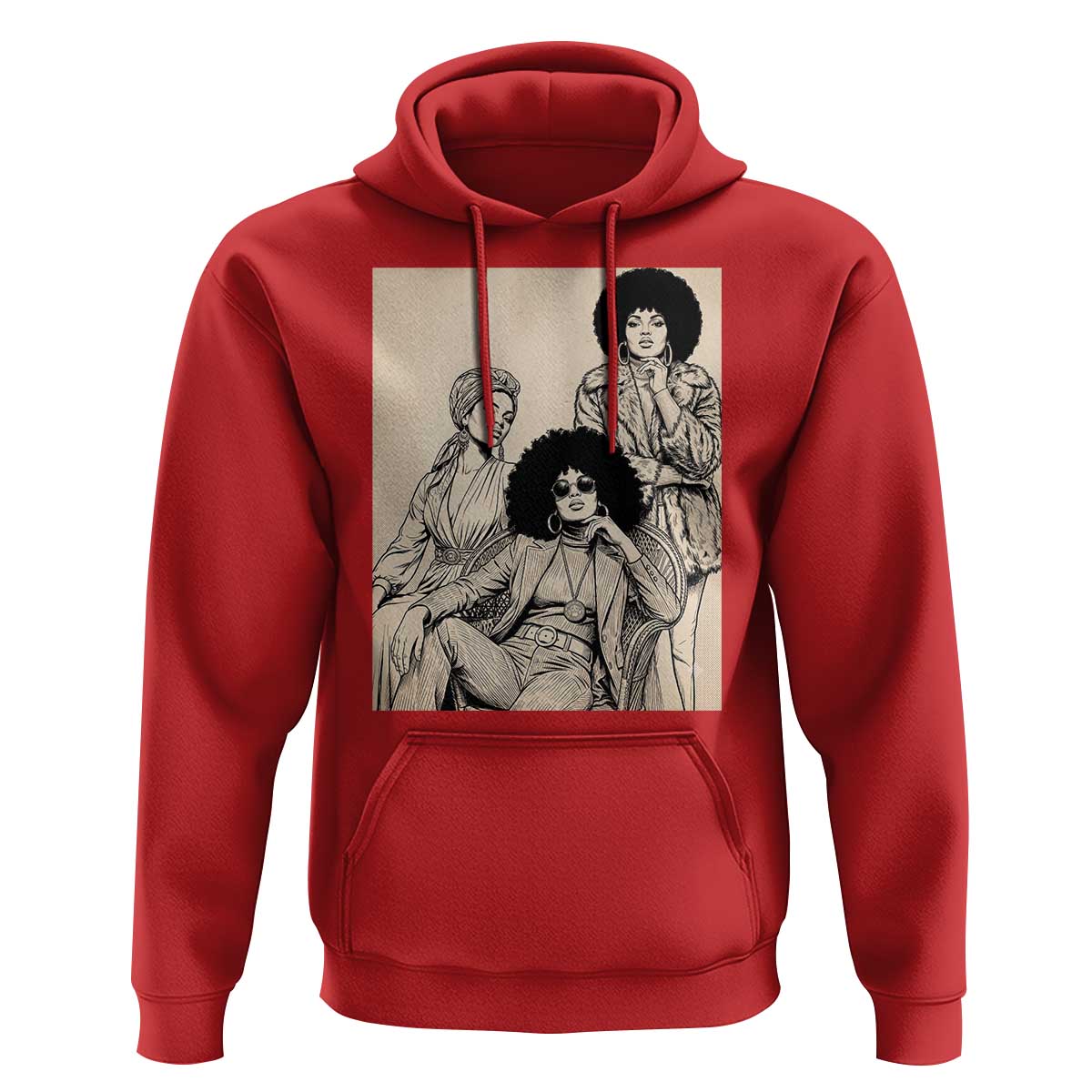 Vintage 70s Afro Queen Black Girl Pride Fashion Hoodie