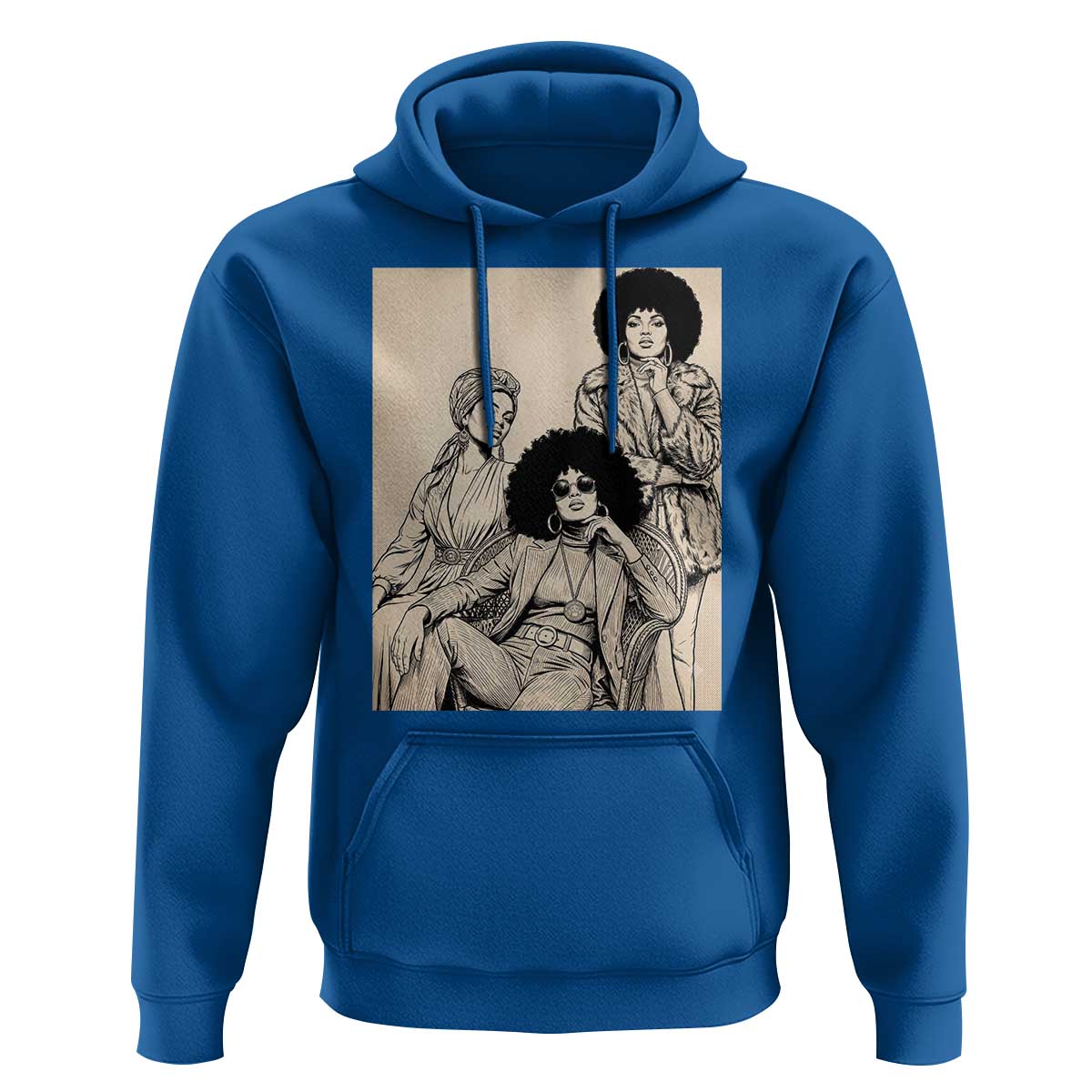 Vintage 70s Afro Queen Black Girl Pride Fashion Hoodie
