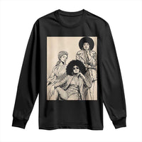 Vintage 70s Afro Queen Black Girl Pride Fashion Long Sleeve Shirt